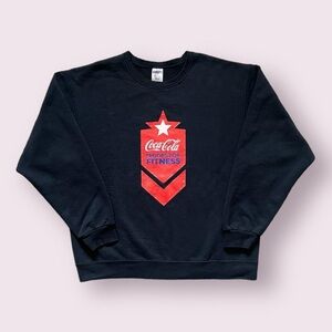 Vintage CocaCola Troops For Fitness Jerzees Crewneck Sweatshirt